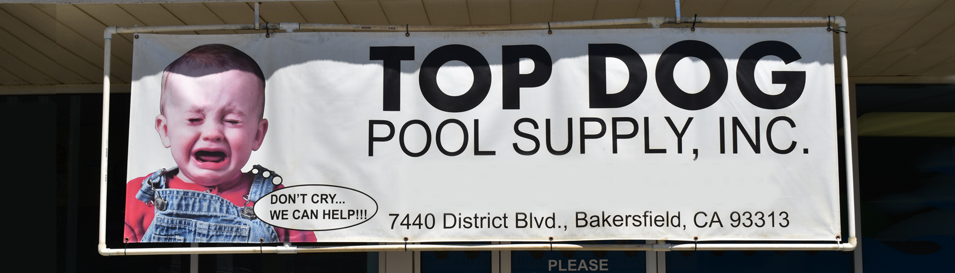 Top Dog Pool Supply Banner